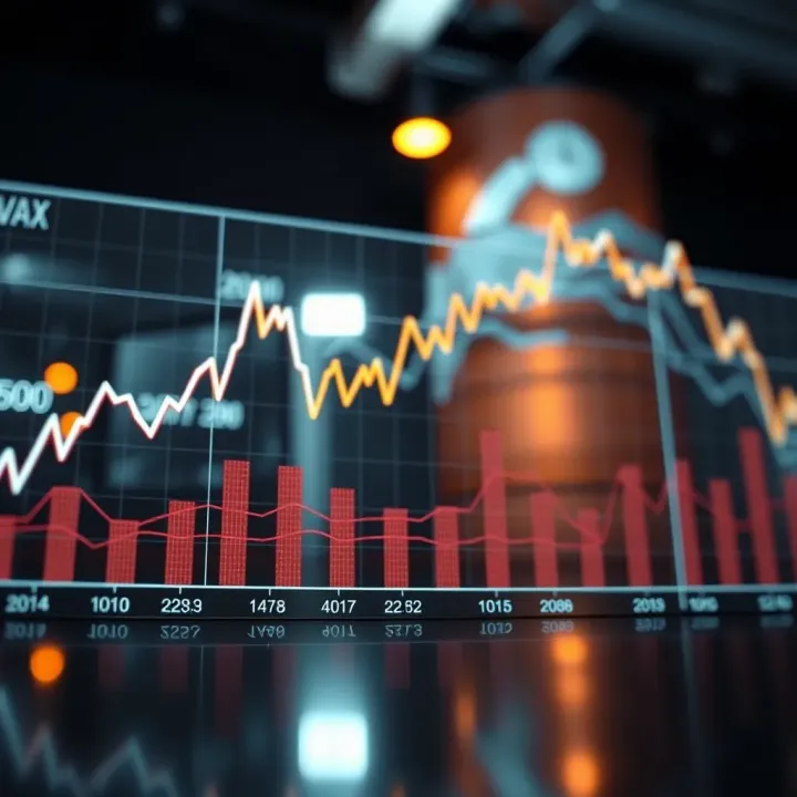 Chart showing upward and downward trends of Avalanche (AVAX) price over time