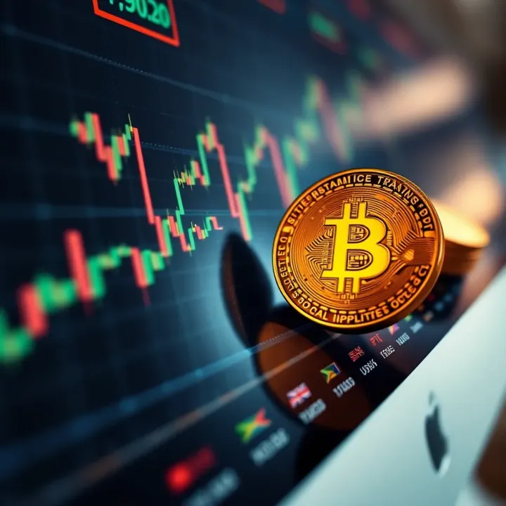 Graph showing Bitcoin price trends and market fluctuations in South Africa