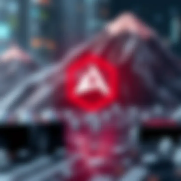 Conceptual graphic depicting blockchain technology and network connections relevant to Avalanche