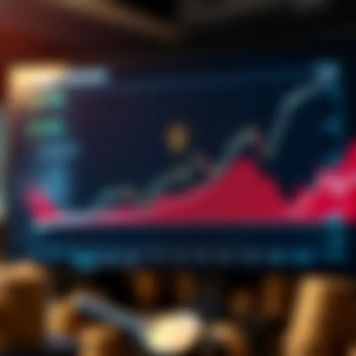 Graph illustrating the concept of index strategy with upward trend lines and financial indicators