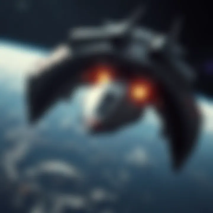 Artist's concept of Starship spacecraft in orbit highlighting next-generation space exploration