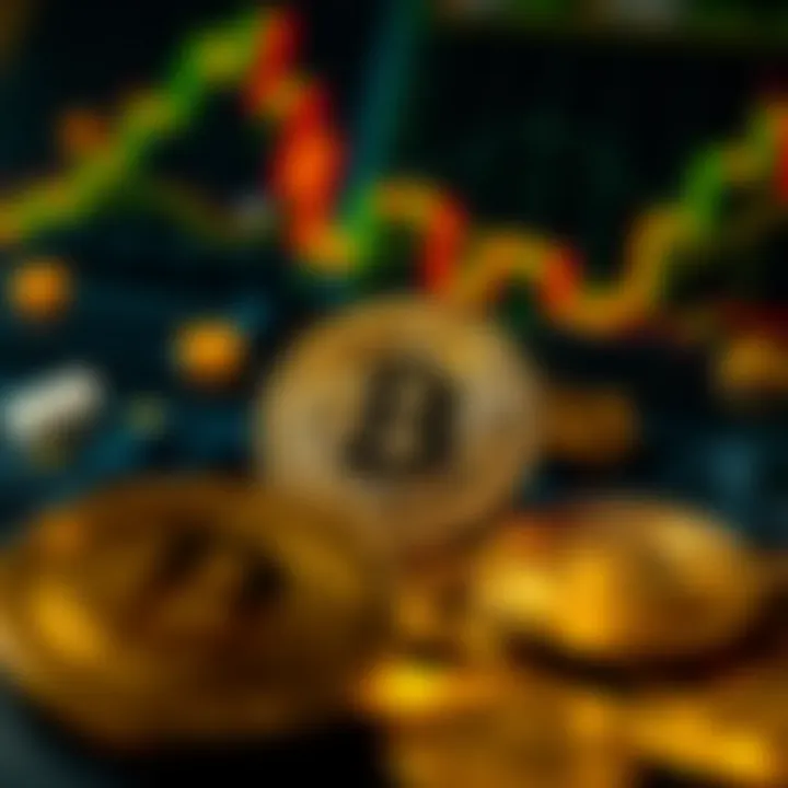 Illustration of cryptocurrency symbols and digital ledger elements symbolizing blockchain technology's impact