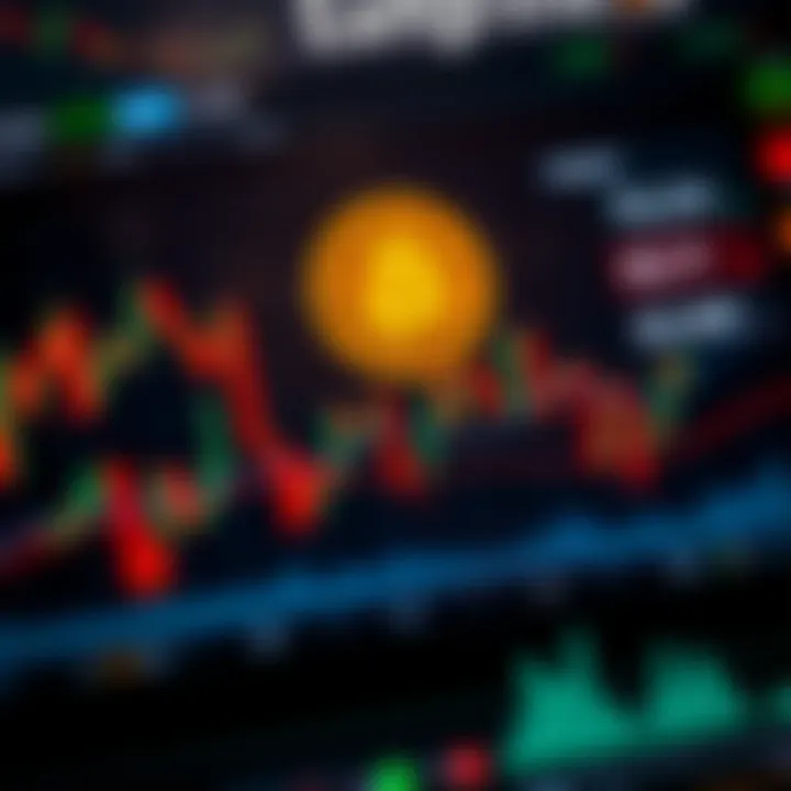 Graph showing Bitcoin price fluctuations with market sentiment indicators