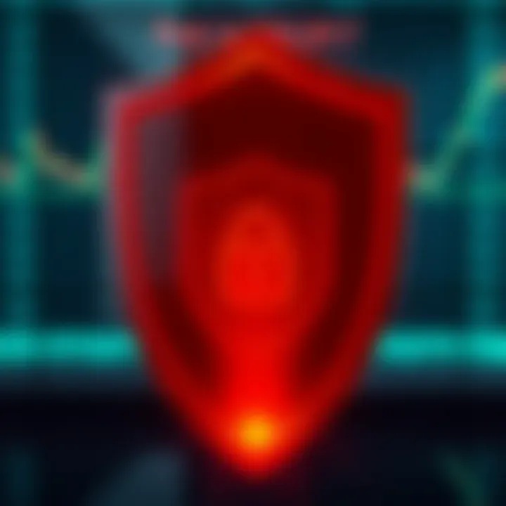 Illustration of a shield representing account protection and safety