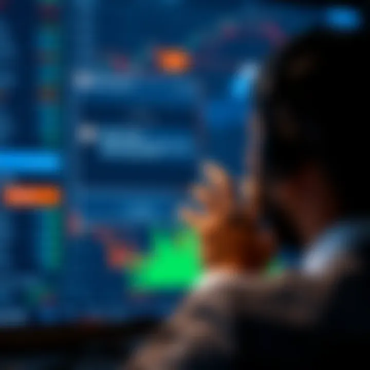 User interacting with a live chat window on a trading platform screen