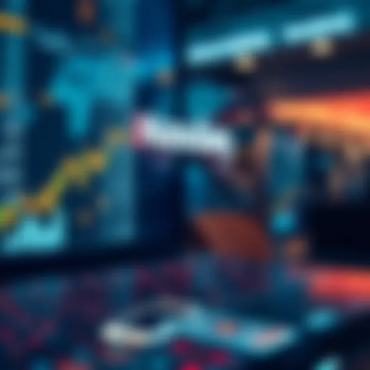 Accessing Nasdaq Assets through Online Trading Platforms Conceptual depiction of online trading platform connecting to global stock exchange