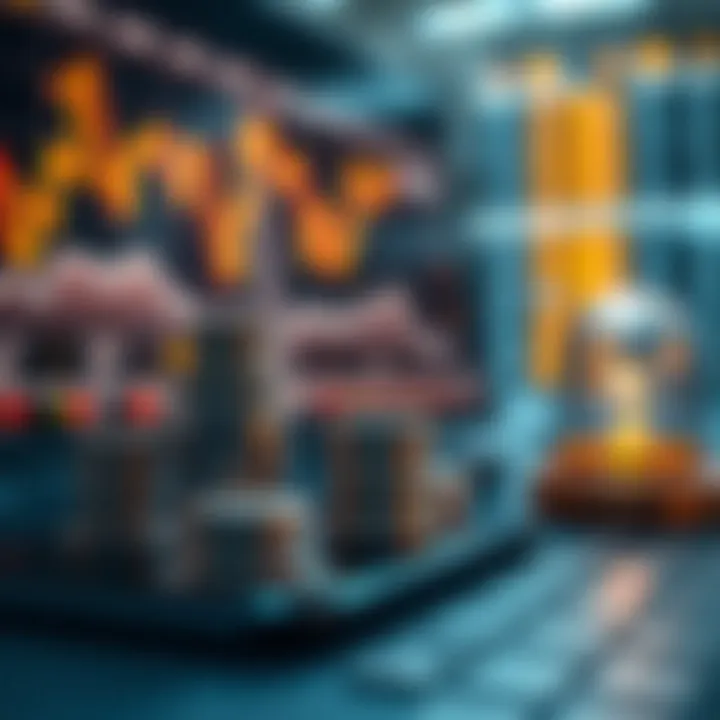 Conceptual illustration of risk management strategies with secure trading elements