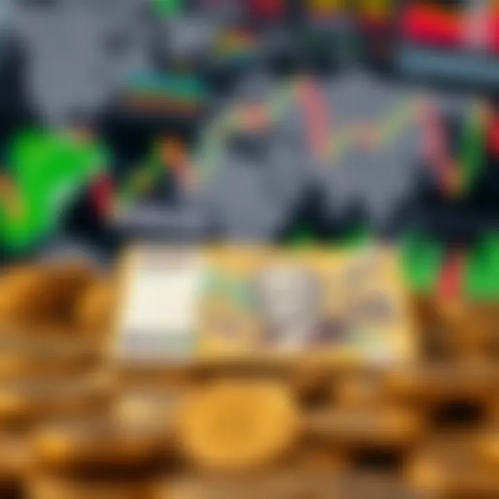 Visual representation of global market dynamics and political factors impacting the South African rand’s value