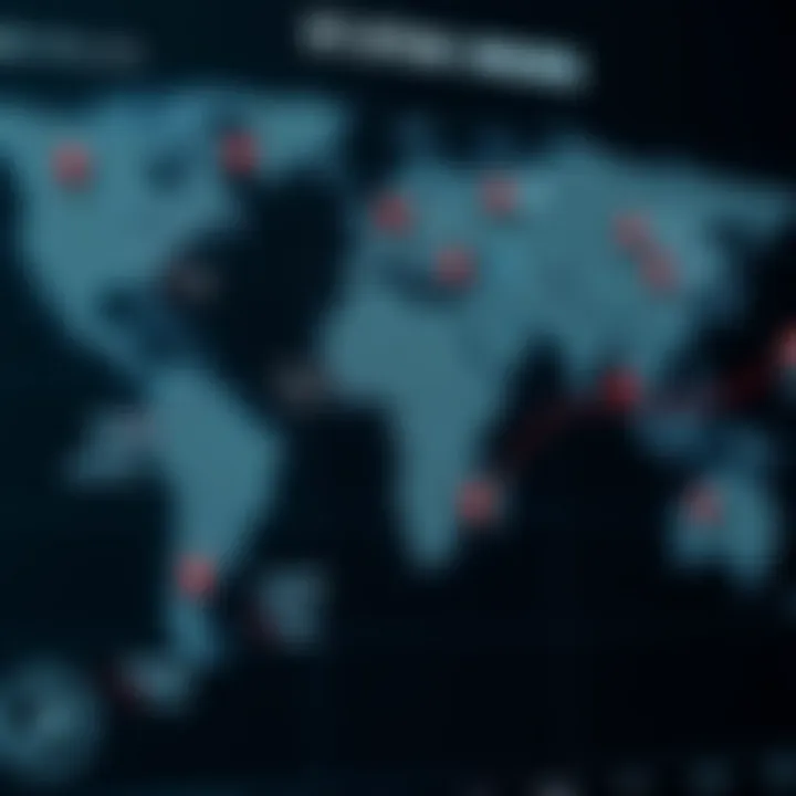 World map pinpointing major global and South African stock indices and their locations