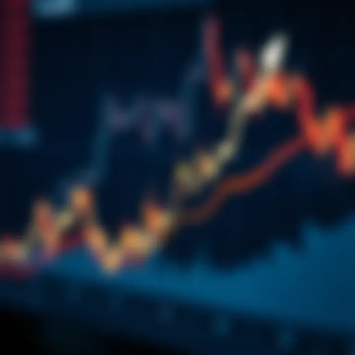 Financial Growth Visualization in Copy Trading Graph showing financial growth with upward trending lines and data points