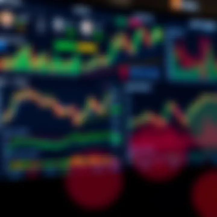 Stock Market Dashboard for Copy Trading Insights Digital interface displaying various stock market charts and trader profiles