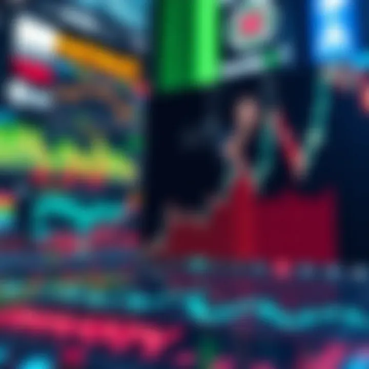 Graph illustrating Nasdaq market trends and performance fluctuations