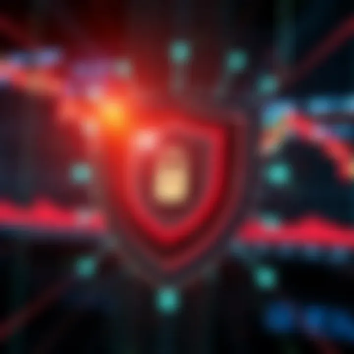 Ensuring Account Security for Online Trading Illustration of a digital shield symbolizing online account security for traders