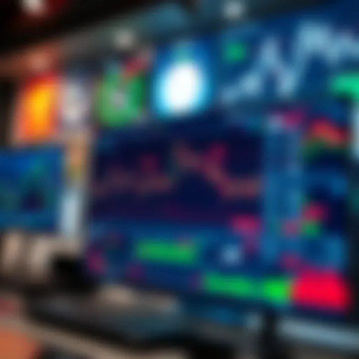 Dashboard view showcasing various trading instruments and real-time price charts on a financial platform