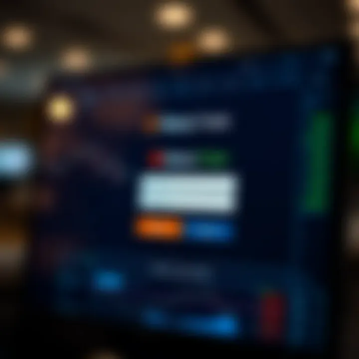 Secure login screen interface of Olymp Trade platform with fields for username and password