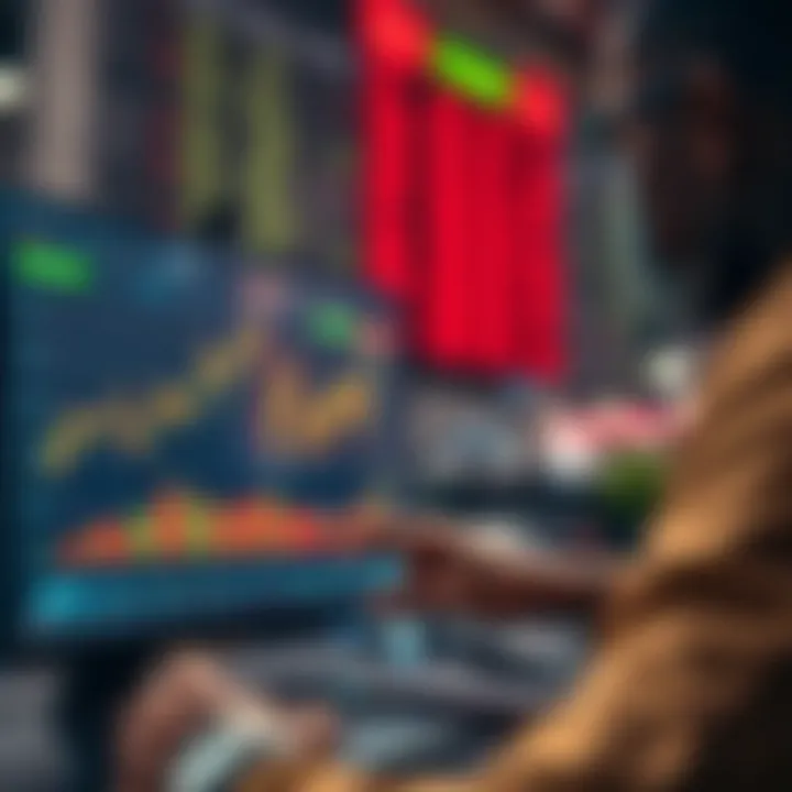 User engaging with forex trading platform interface demonstrating virtual currency exchange in South Africa