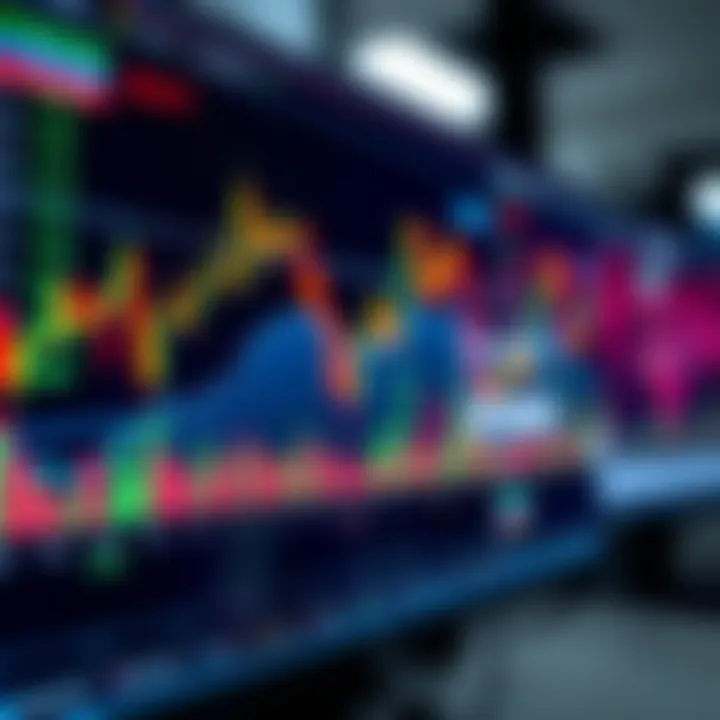 South African forex trading charts and growth indicators on a digital screen