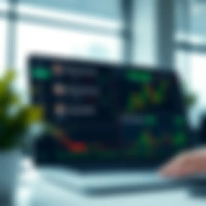 Interface of Quotex demo account showing trading charts and options to practice trades