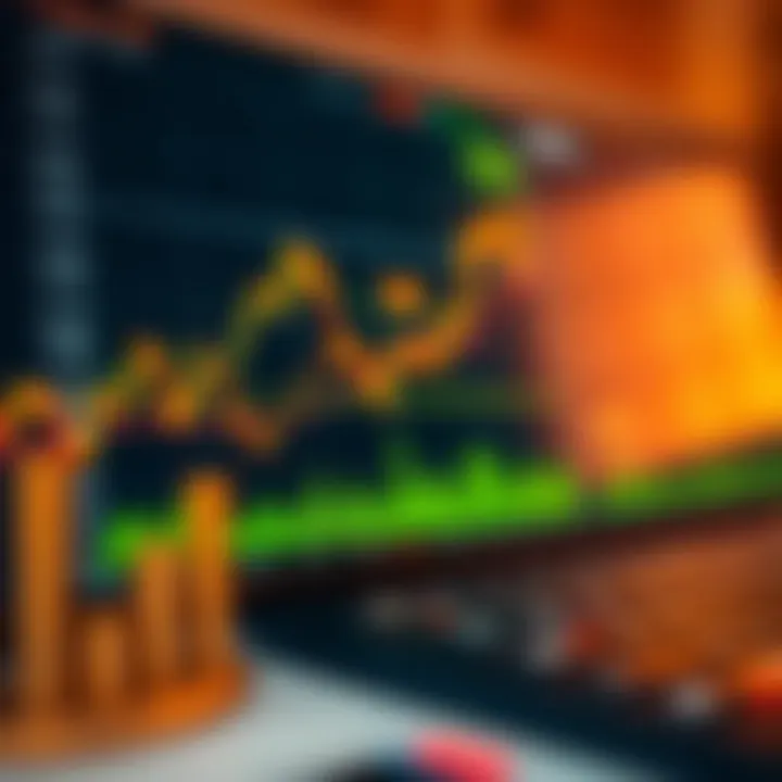 Financial charts and graphs representing trading success and wealth growth