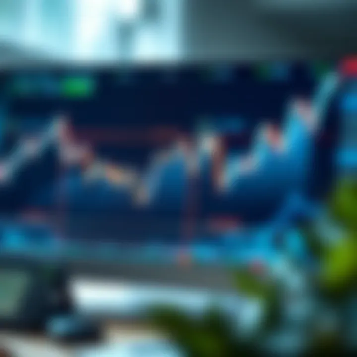 Financial chart showing upward trends and risk management concepts