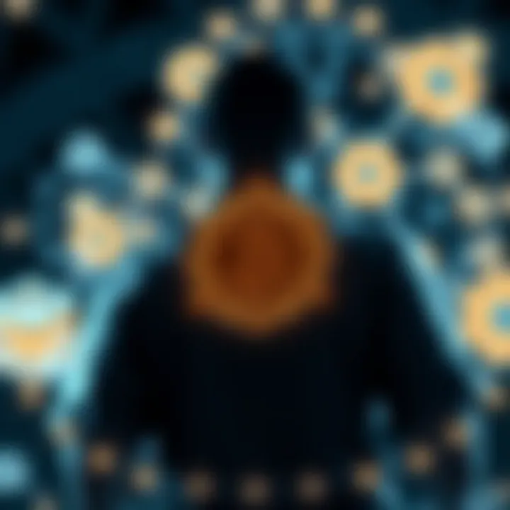 Visualization of blockchain network technology and Solana's infrastructure