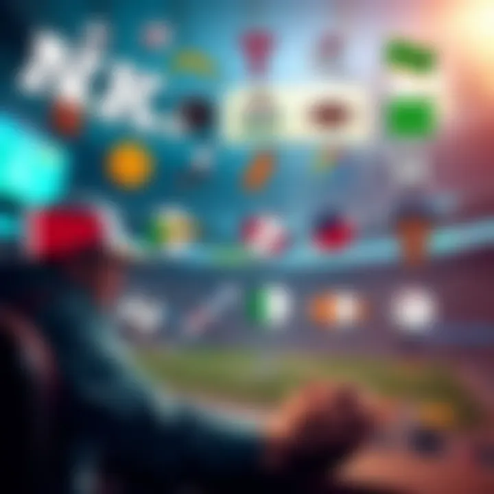 Illustration of various sports icons representing diverse betting categories