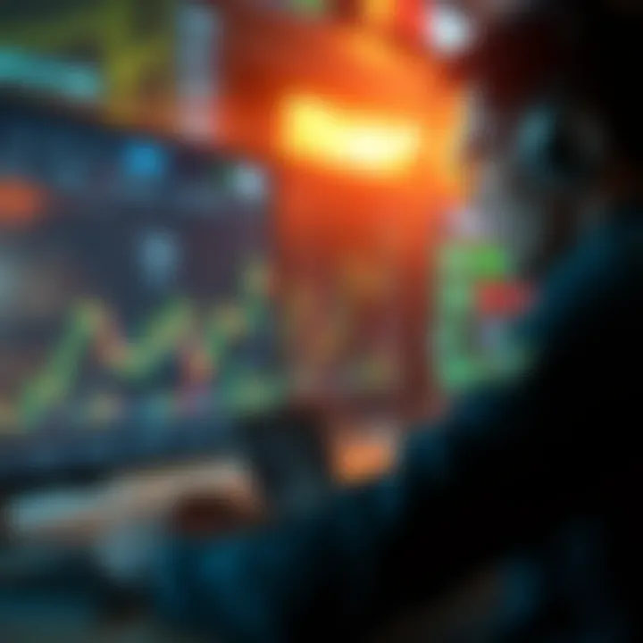 Illustration of a forex trader accessing funded account opportunities with strategic growth elements