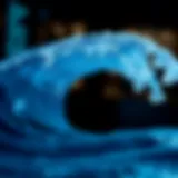 Illustration showing a blue wave symbolizing the concept of the Bluewave option in a decision-making context
