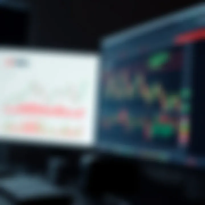 Forex Trading Charts and Bot Configuration Interface Illustration of a computer screen showing forex trading charts and bot settings interface