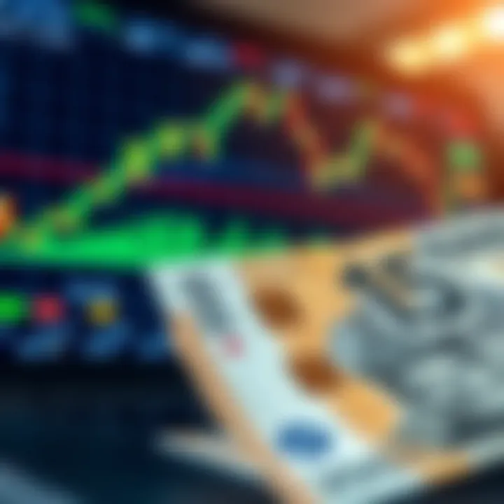 South African Rand currency notes and digital trading platform interface
