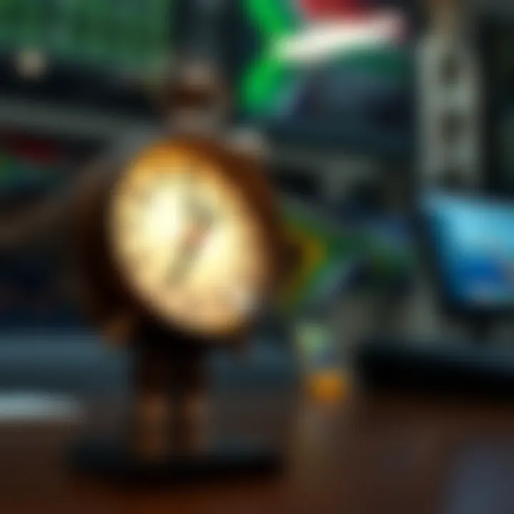 Clock showing the time difference between New York and South Africa for trading sessions