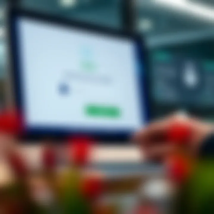 Secure login screen showing password entry for online payment platform