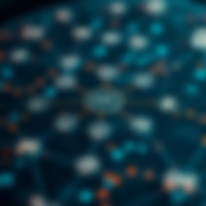 Network diagram illustrating interconnected devices sharing resources directly without central servers