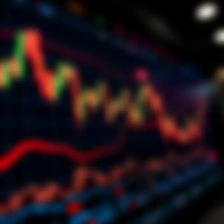 Illustration of a forex chart showing pip movements and currency pairs on a digital display