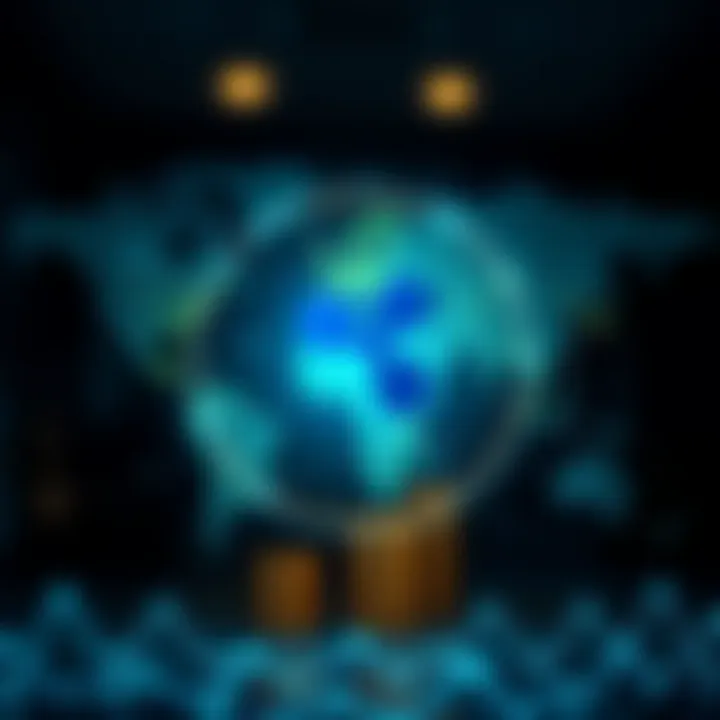 Conceptual visualization of global financial connections highlighting Ripple's impact and South African market relevance