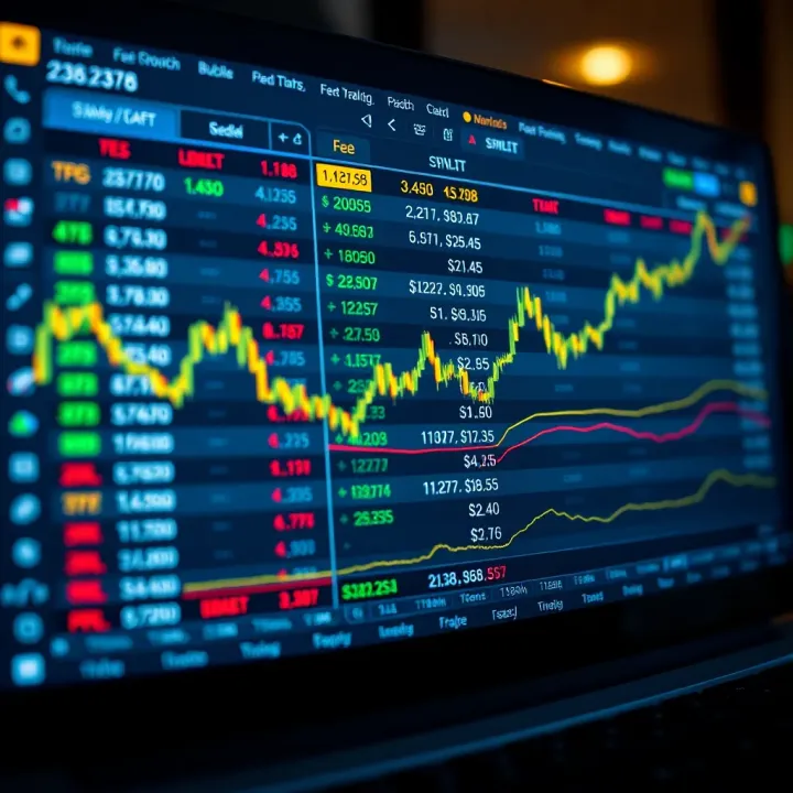 User interface of a trading platform showing synthetic indices options and fee comparison