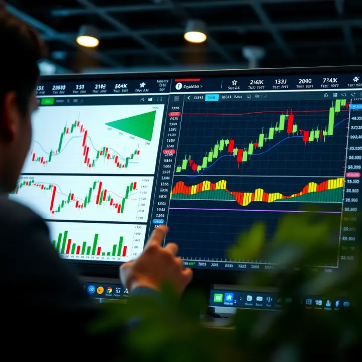 Illustration depicting various trading strategies and charts used in smart trading