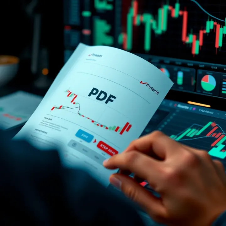 PDF document open on a digital device displaying charts and investment-related content
