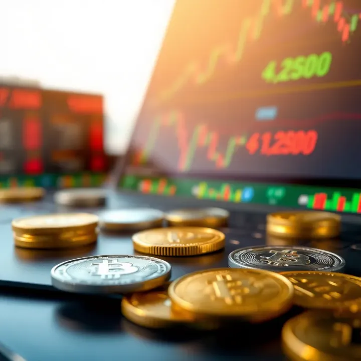 Visual representation of cryptocurrency market trends and trading charts relevant to South African investors
