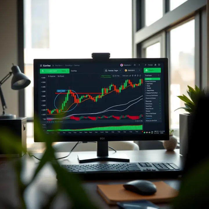 Deriv Binary Options Trading Setup on TradingView Deriv binary options trading setup with key features highlighted on screen