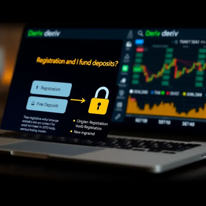 Secure Registration and Fund Deposit Procedures on Deriv Graphic illustrating secure registration and deposit process for South African traders using Deriv