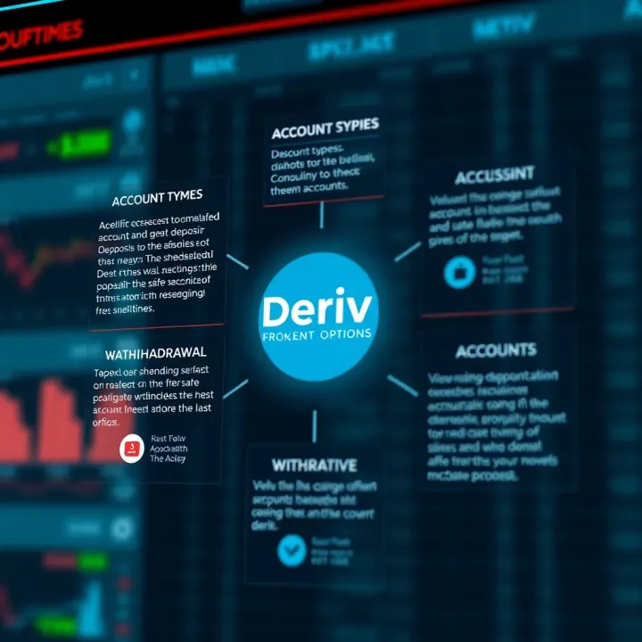 Deriv Account Options and Secure Fund Management for South African Traders Diagram illustrating account types and safe deposit and withdrawal methods for South African forex traders using Deriv