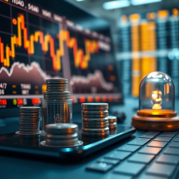 Conceptual illustration of risk management strategies with secure trading elements