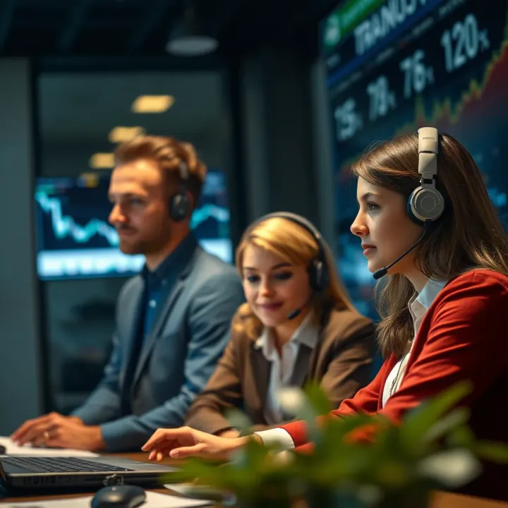 Customer support team providing assistance with account management and trading inquiries