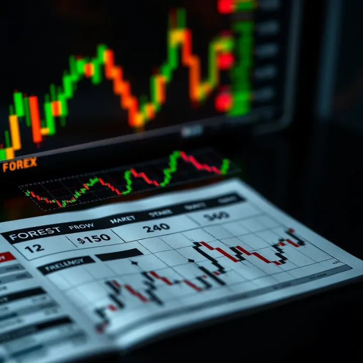 Diagram illustrating the basics of forex trading with currency pairs and market flow