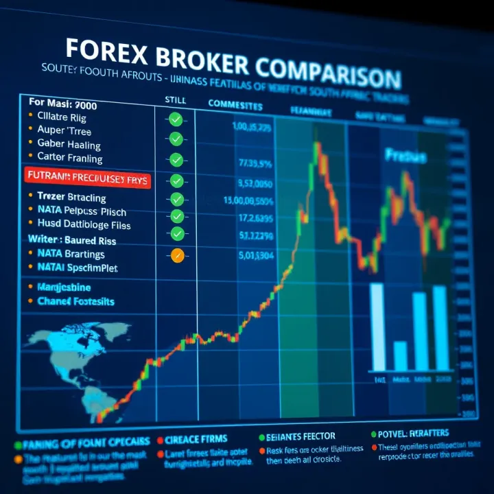 Forex Broker Comparison for South African Traders Comparison chart highlighting key features and benefits of various forex brokers for South African traders
