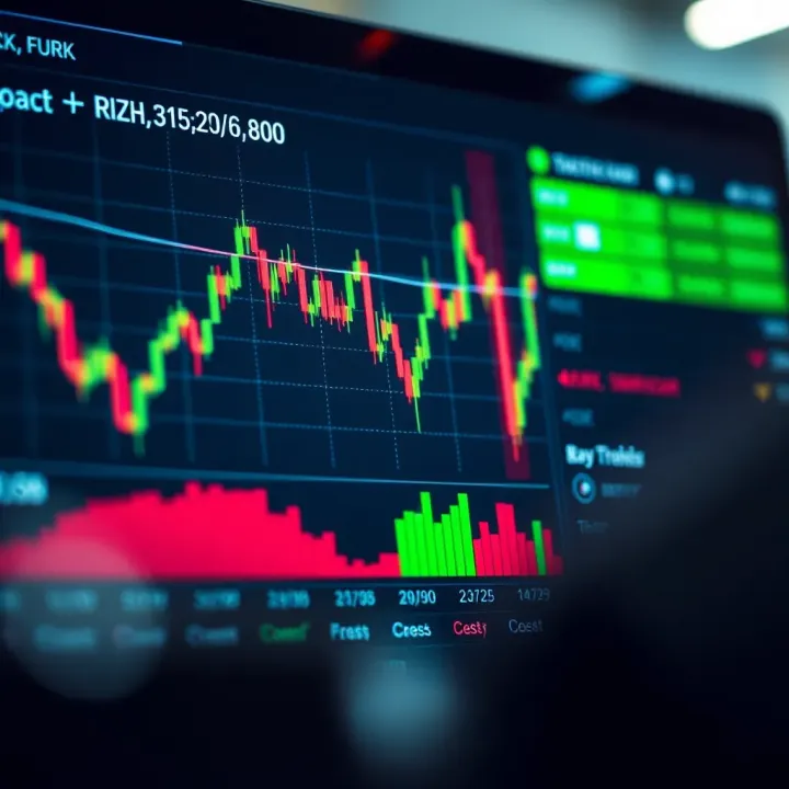 Currency Market Trends and Risk Assessment in Forex Fury Graph illustrating currency pair fluctuations with risk management indicators for forex trading