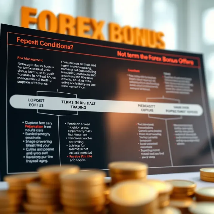 Diagram explaining terms and conditions for forex bonus offers with emphasis on risk management