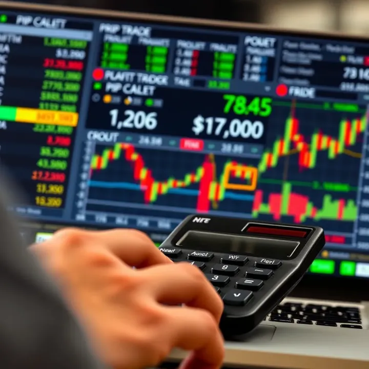 Using a Pip Calculator for Profit and Risk Management in Forex Forex trading interface displaying profit calculation and risk management using a pip calculator tool