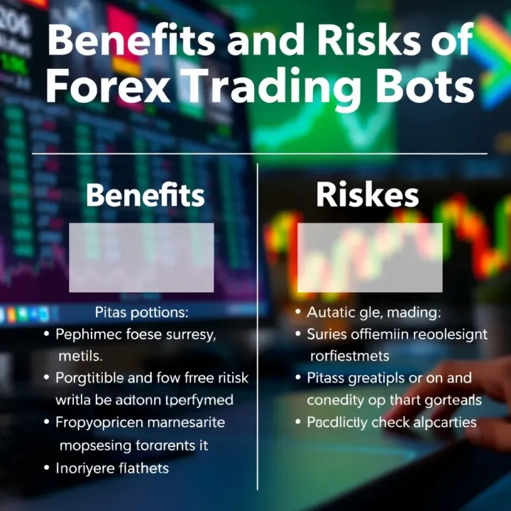 Graphic showing pros and cons of using free forex trading bots for trading in South African markets